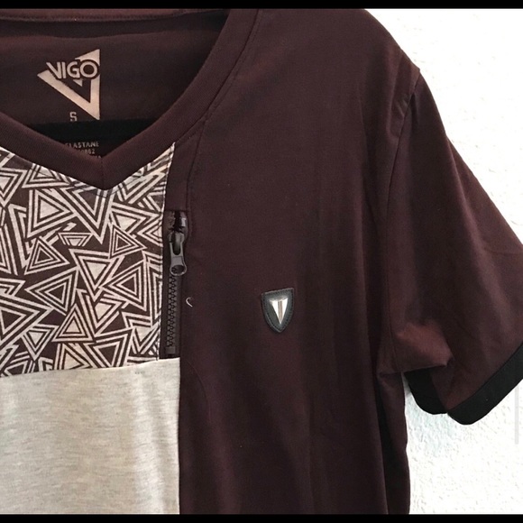 NWT Sale ! Mens Vneck Hybrid Zipper Tee - Picture 5 of 6